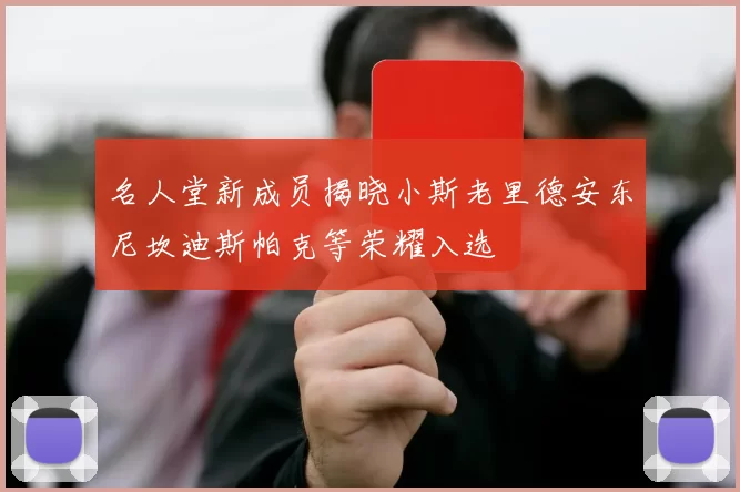名人堂新成员揭晓小斯老里德安东尼坎迪斯帕克等荣耀入选